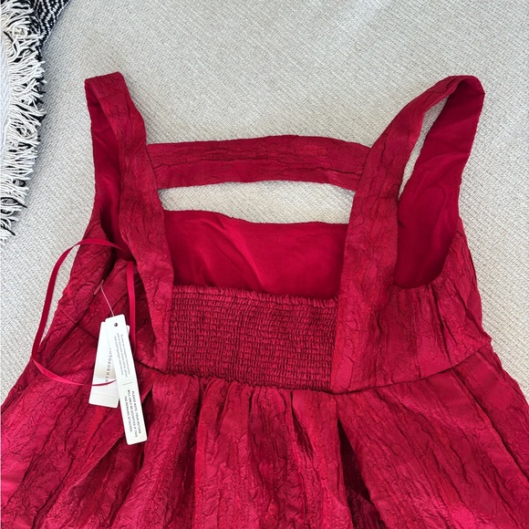 NWT Anthropology Maeve Sleeveless Square Neck Textured Babydoll Mini Dress - Picture 5 of 7